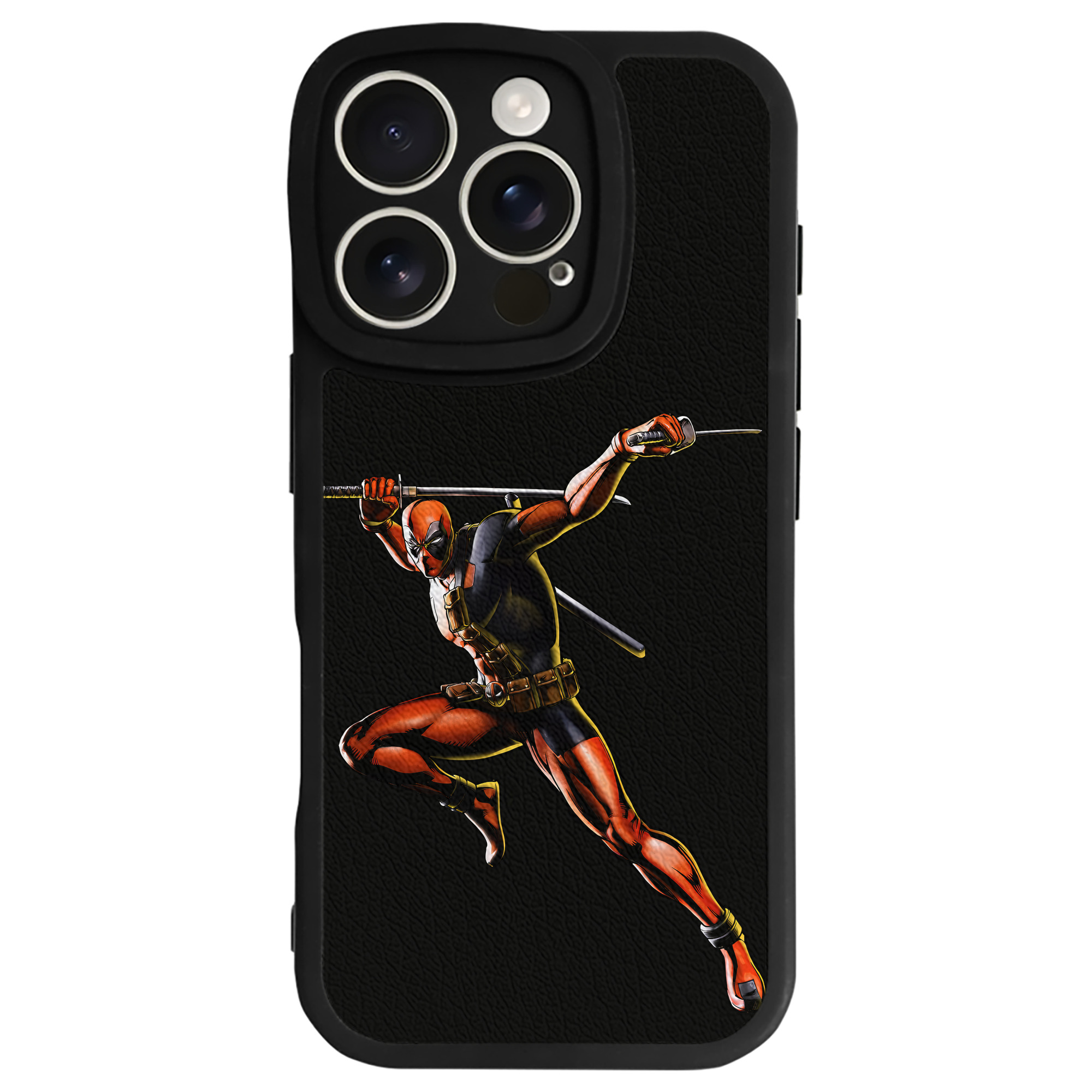 （画像用） Deadpool デッドプール 【iPhone 16シリーズ対応】シリコンスマホケース（レザー調） 材質：シリコン
